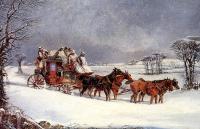 Alken, Henry - The York to London Royal Mail on the Open Road in Winter